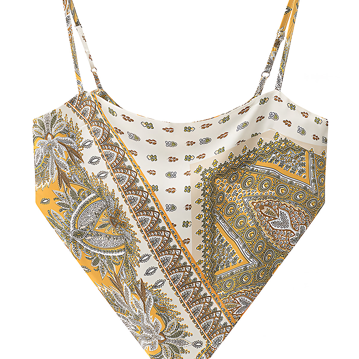 Paisley Bandana Tie-Back Top