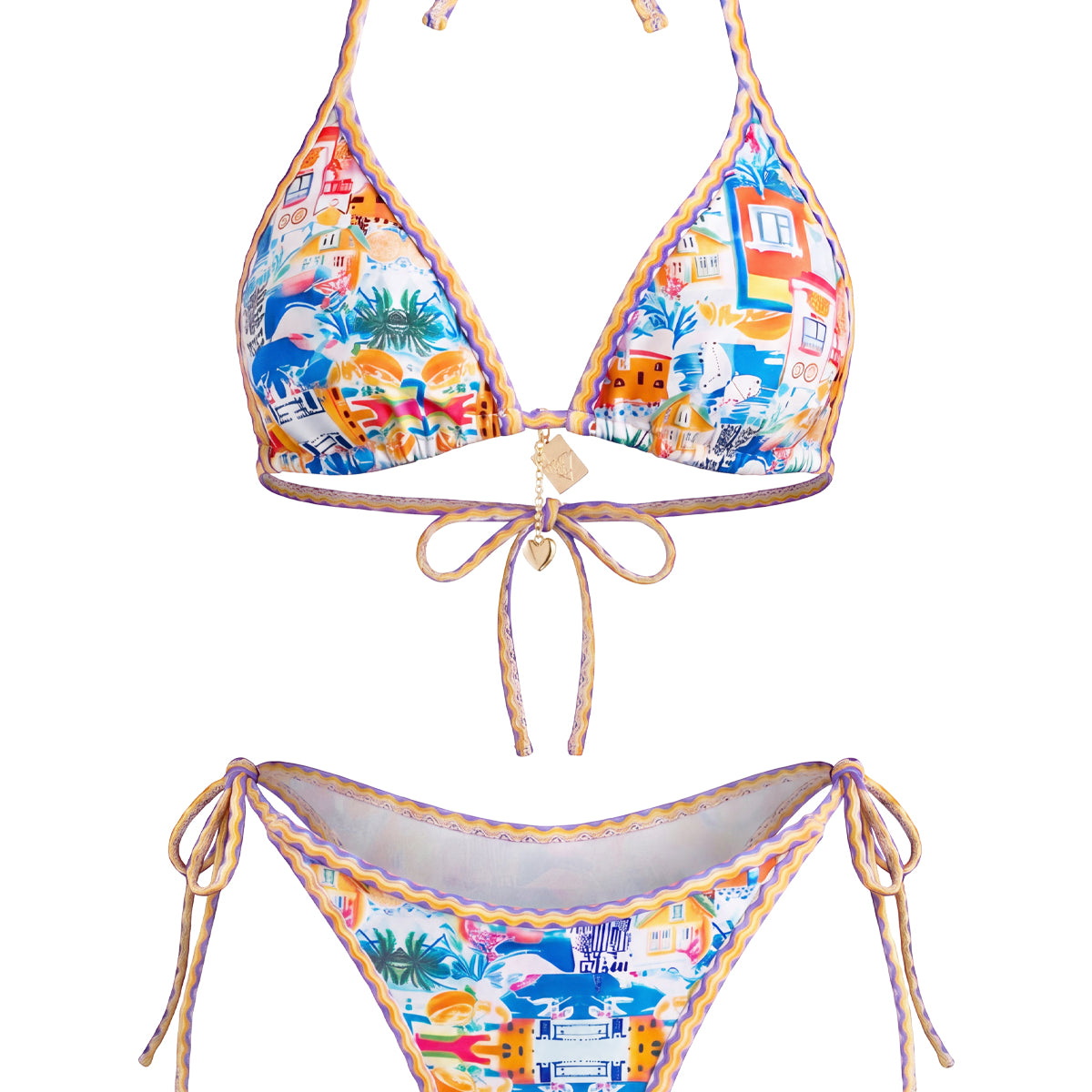 Riviera Scalloped Triangle Bikini Set