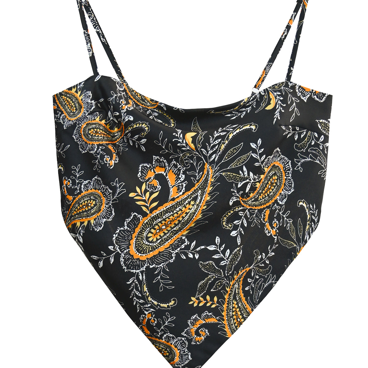 Paisley Bandana Tie-Back Top