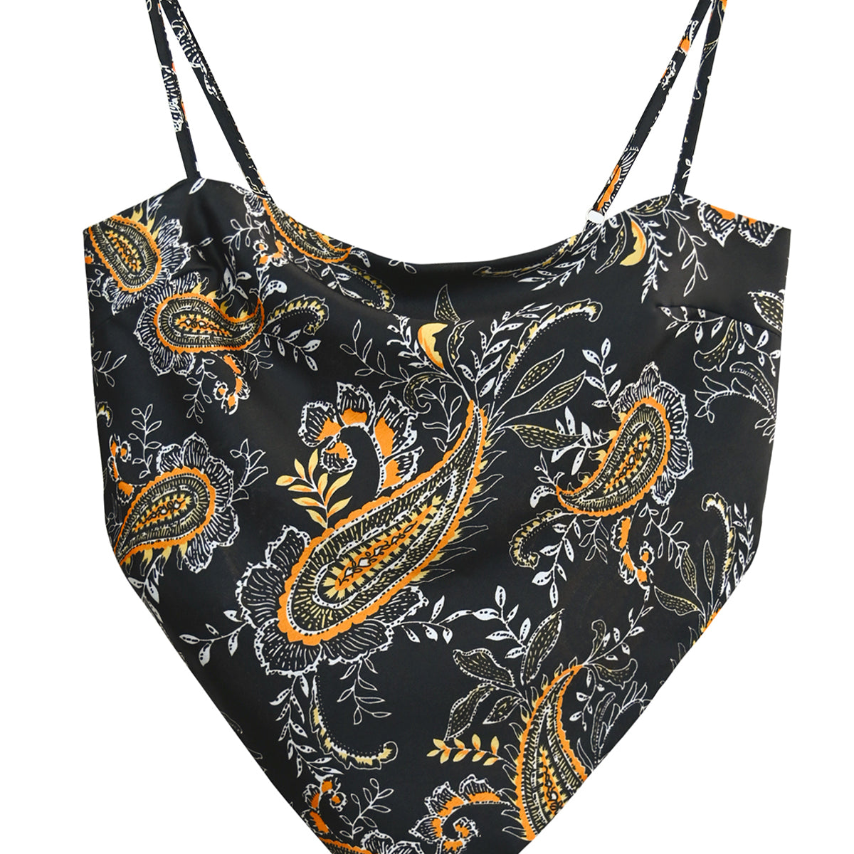 Paisley Bandana Tie-Back Top