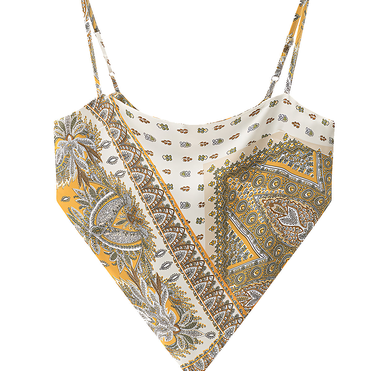 Paisley Bandana Tie-Back Top