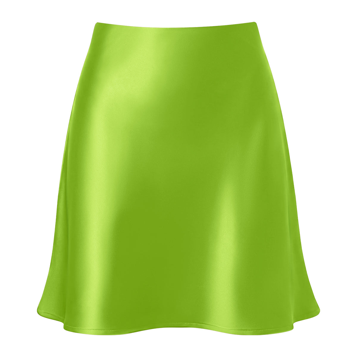 High Waist Satin Mini Skirt