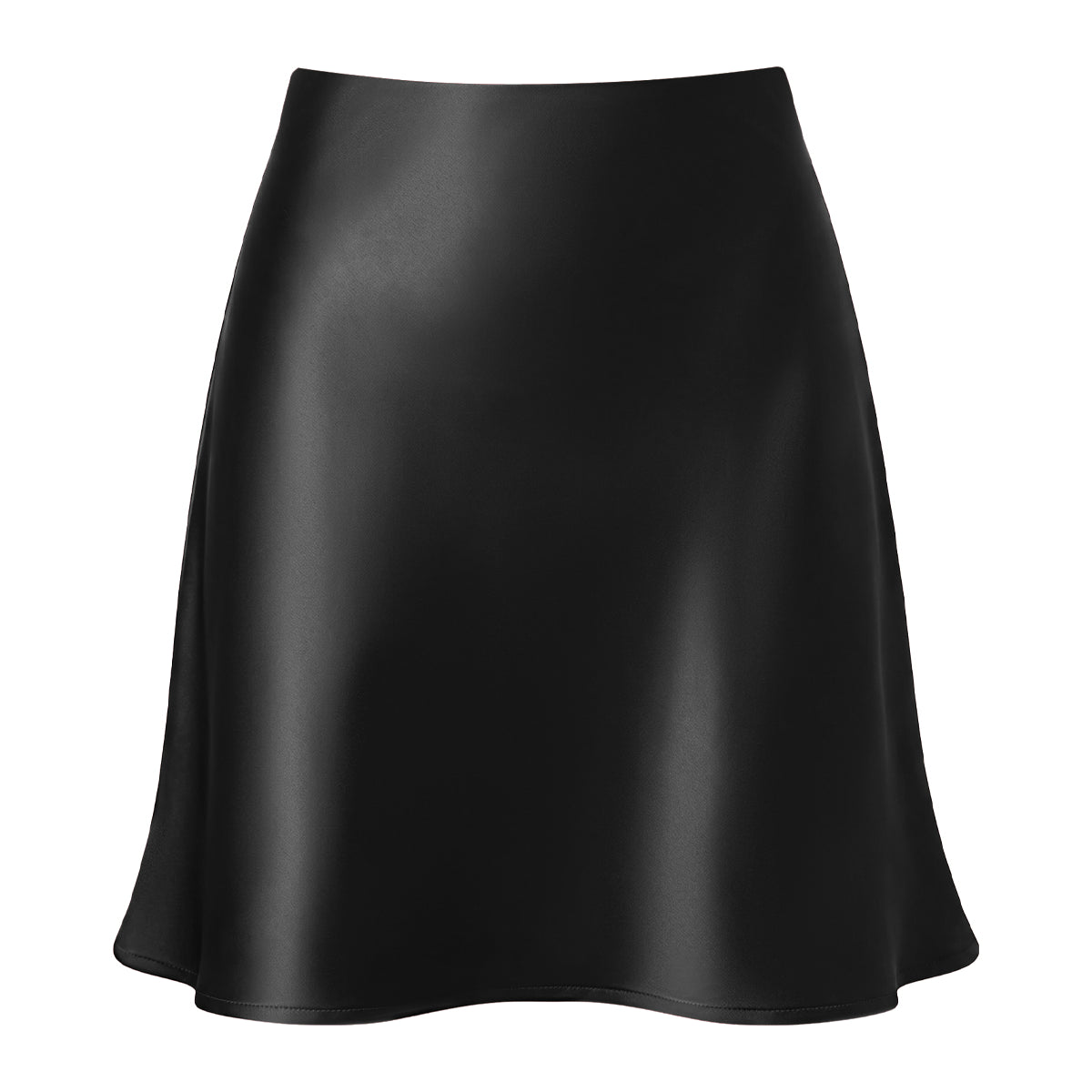 High Waist Satin Mini Skirt