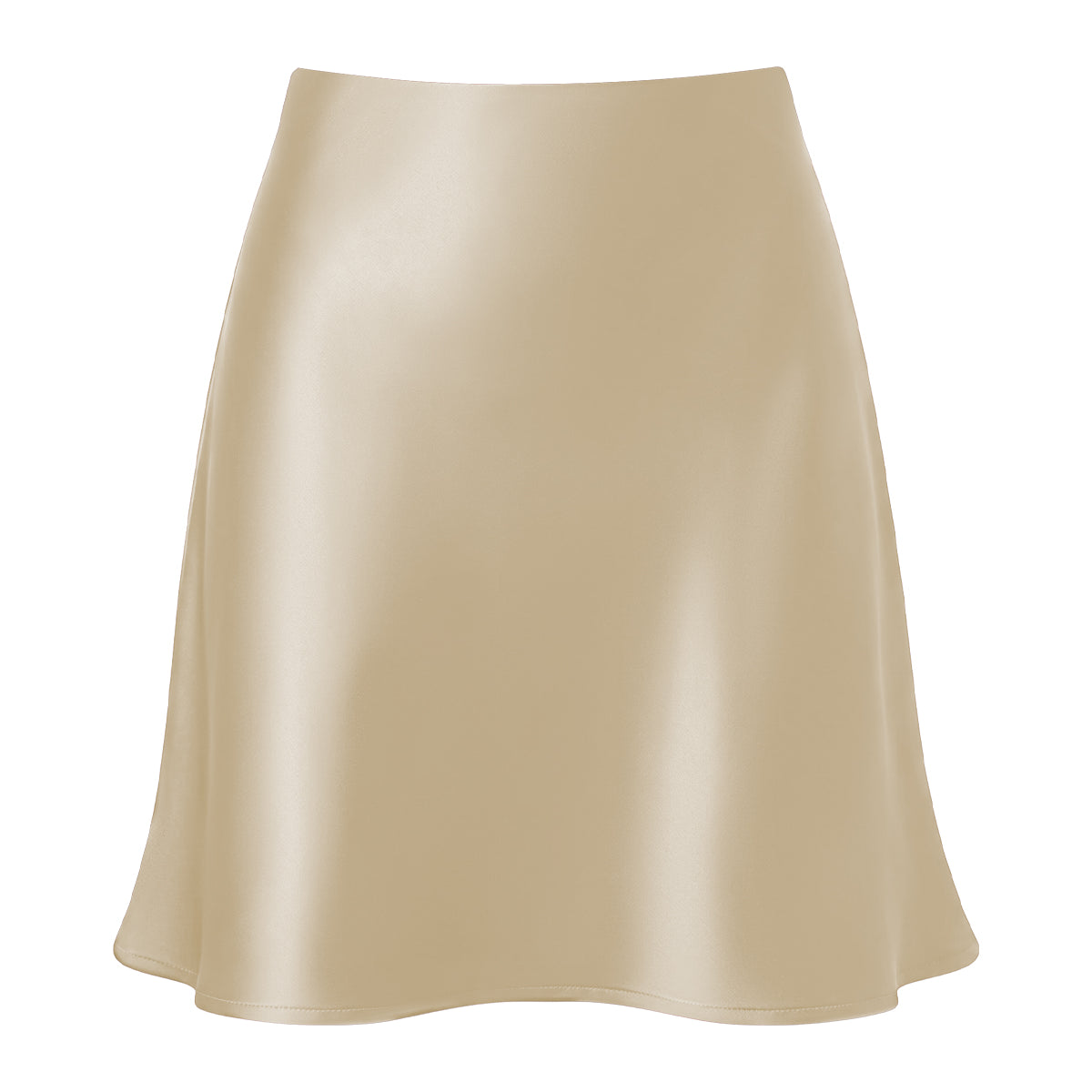 High Waist Satin Mini Skirt