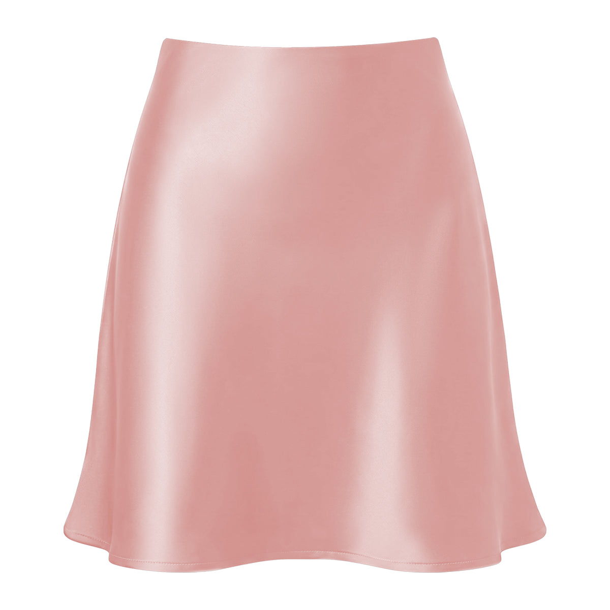 High Waist Satin Mini Skirt