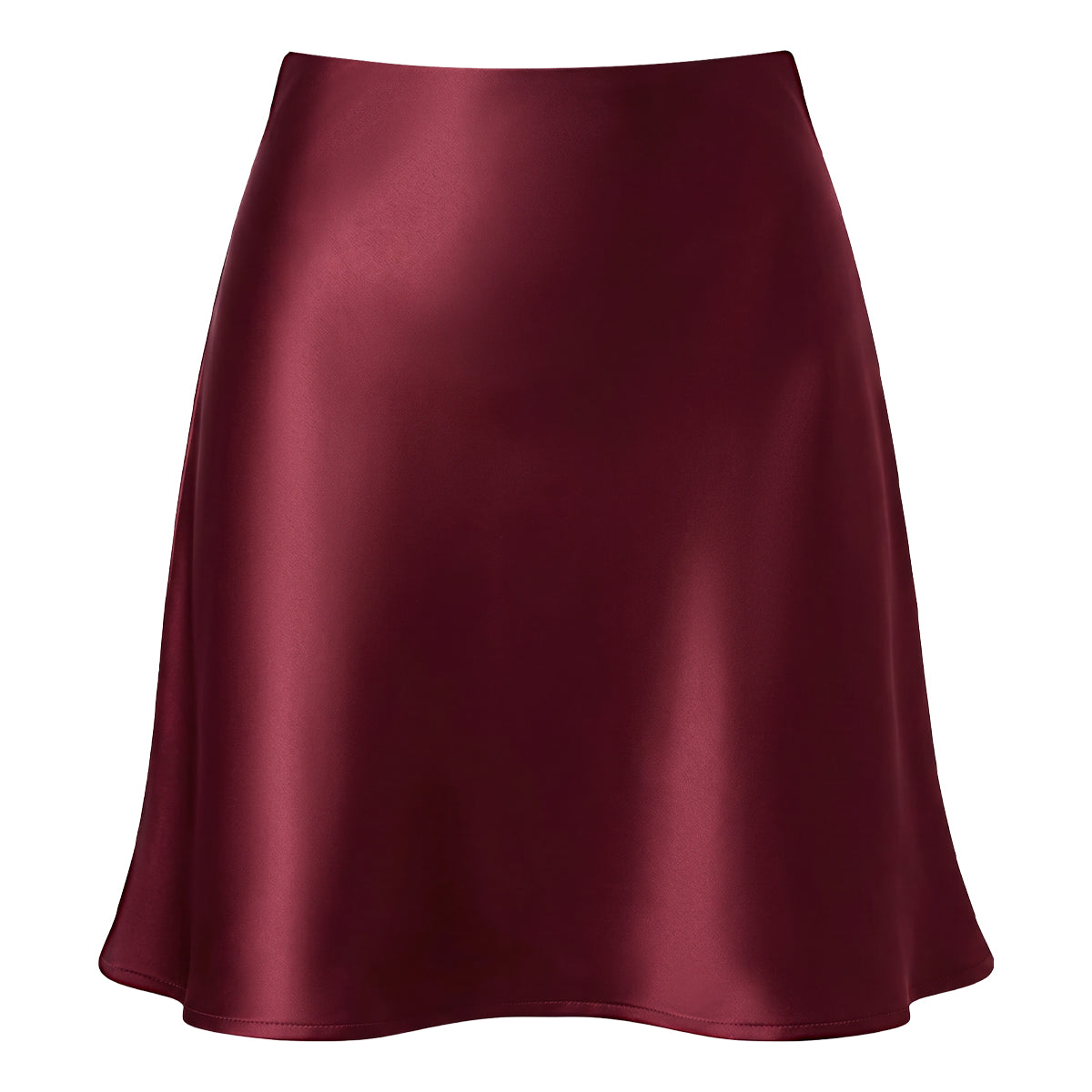 High Waist Satin Mini Skirt