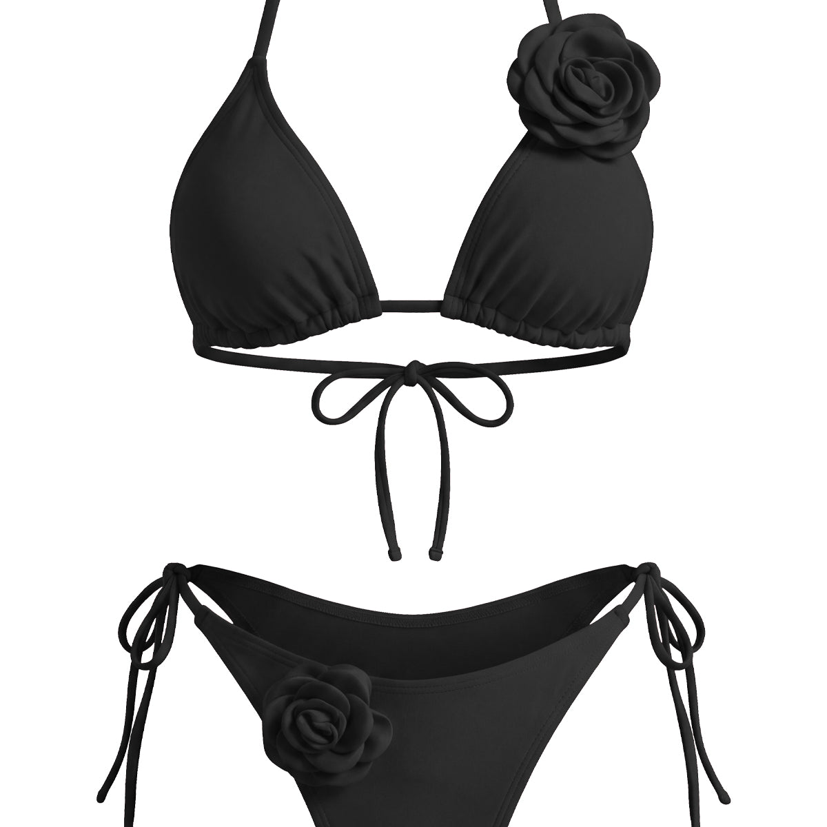 Sculptural Rosette Bikini Set