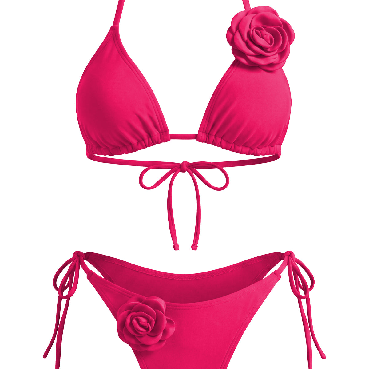 Sculptural Rosette Bikini Set