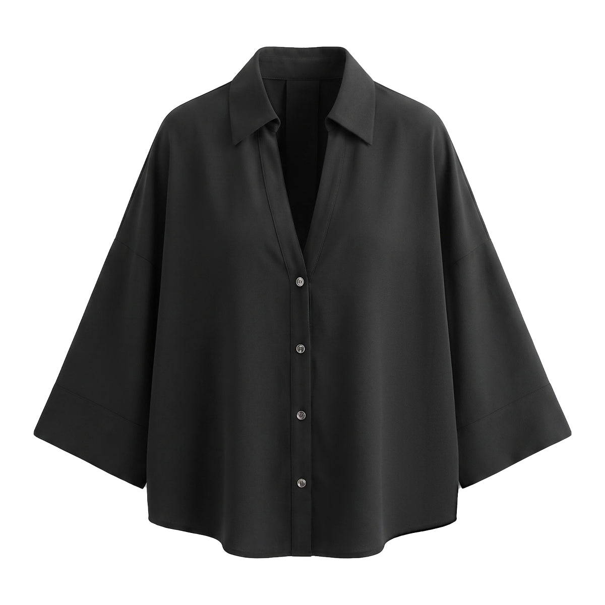 Linen-Blend Oversized Shirt
