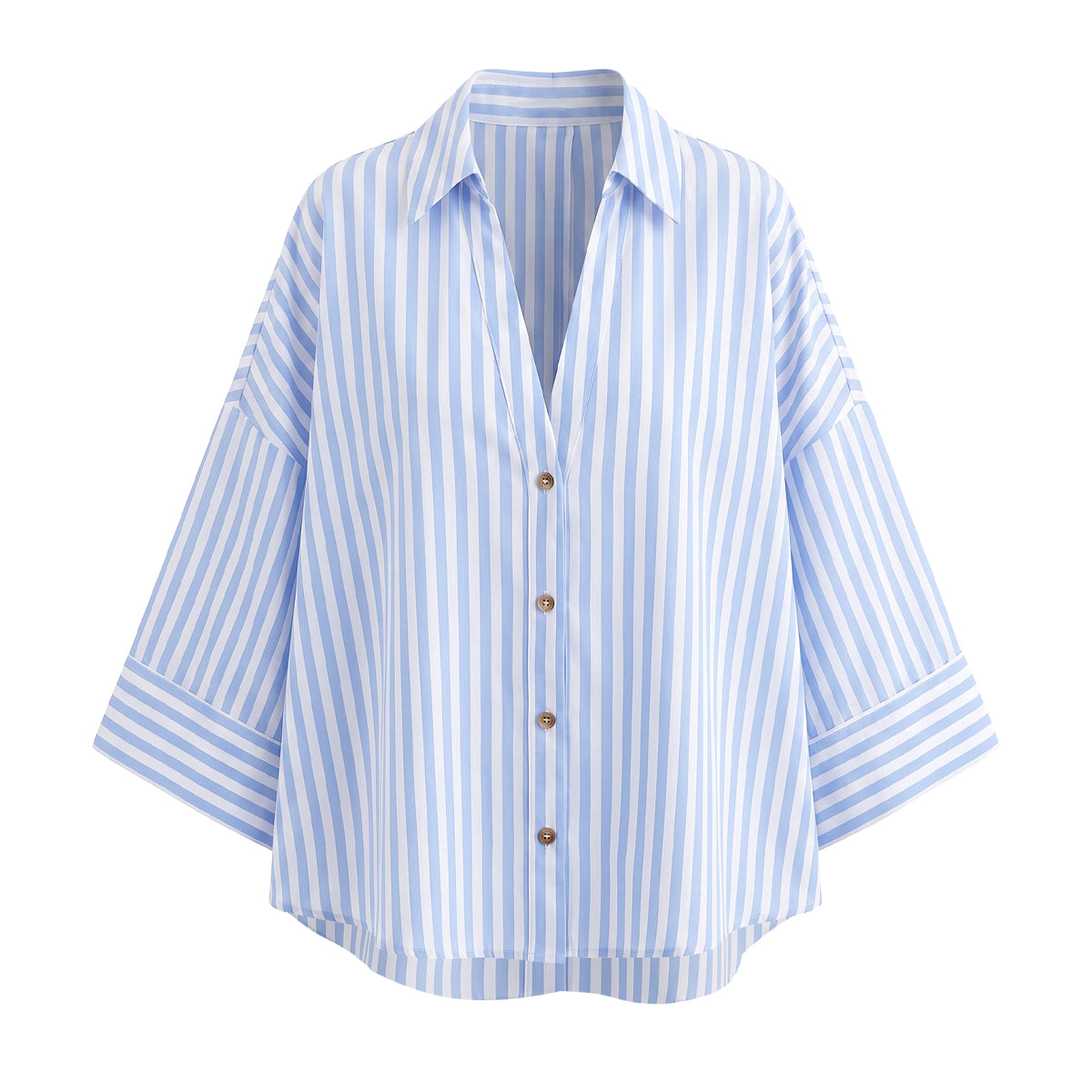 Linen-Blend Oversized Shirt
