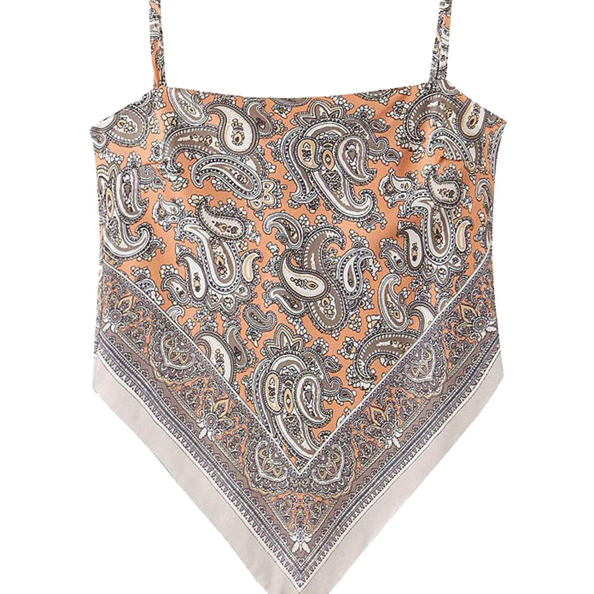 Paisley Cami Tie-Back Top