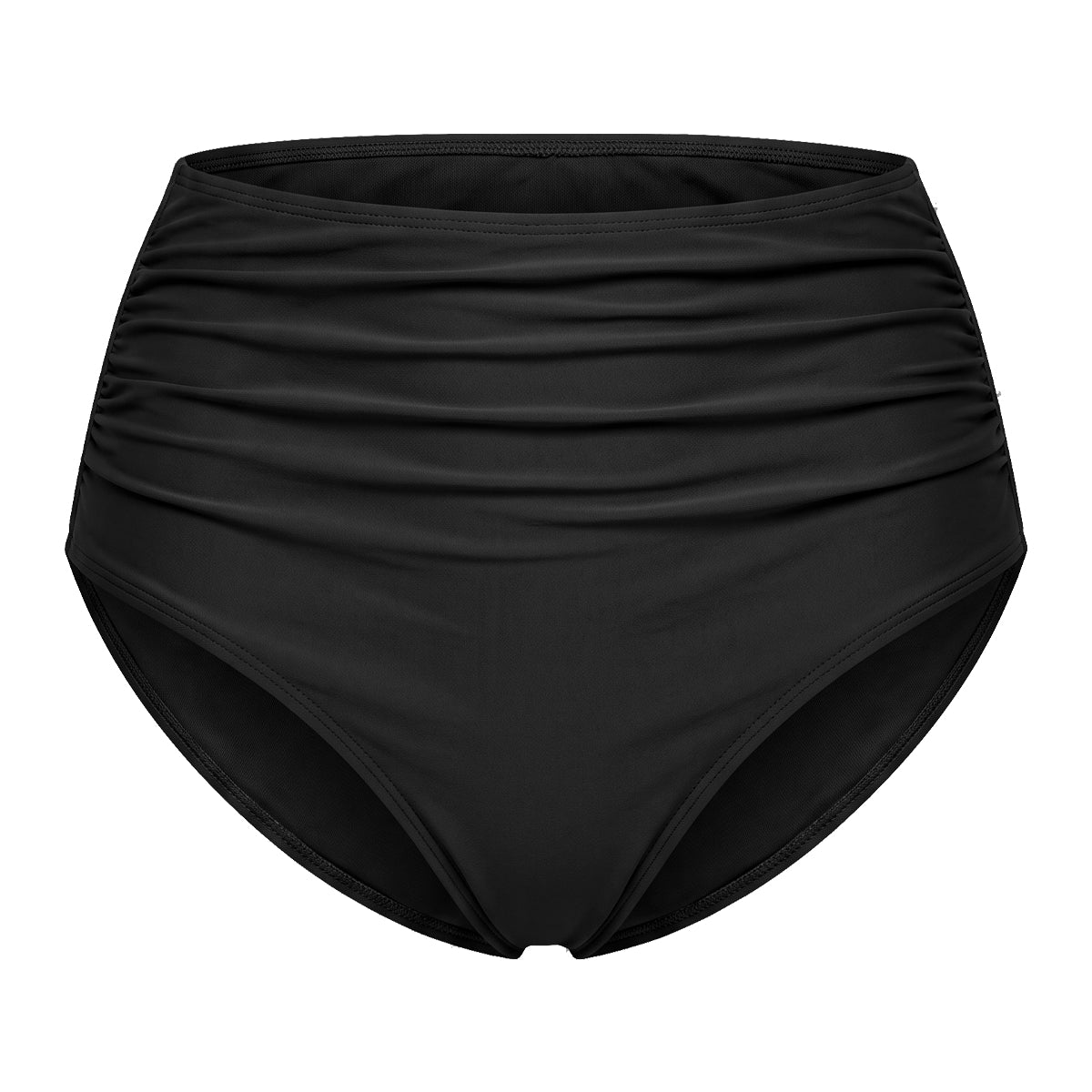 High-Waisted Ruched Tummy Control Bikini Bottom