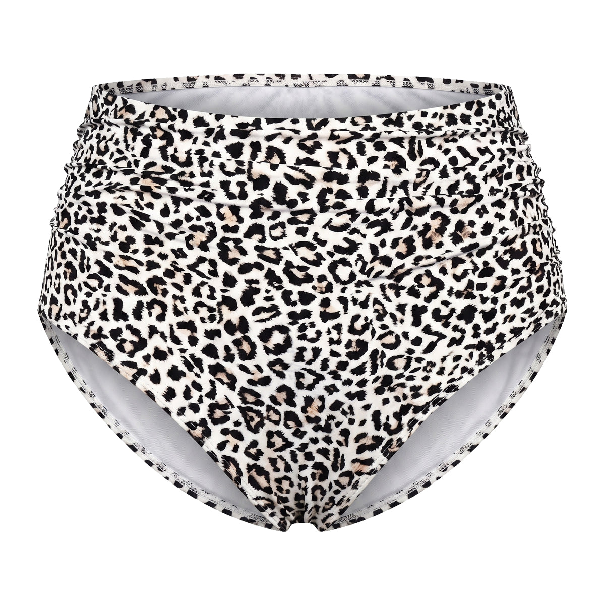 High-Waisted Ruched Tummy Control Bikini Bottom