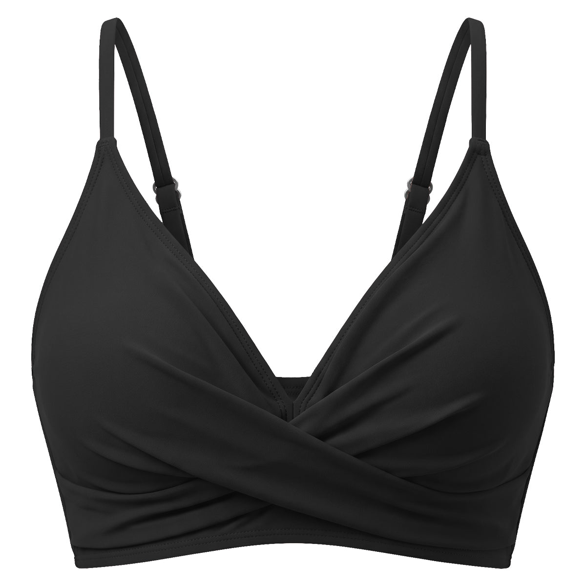 Crossover Wrap V-Neck Adjustable Bikini Top