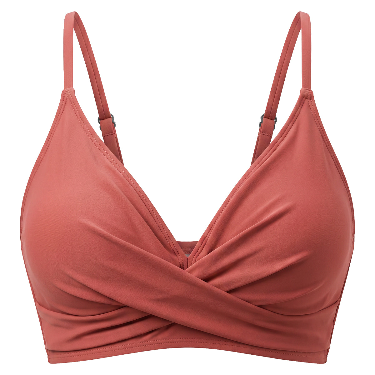 Crossover Wrap V-Neck Adjustable Bikini Top