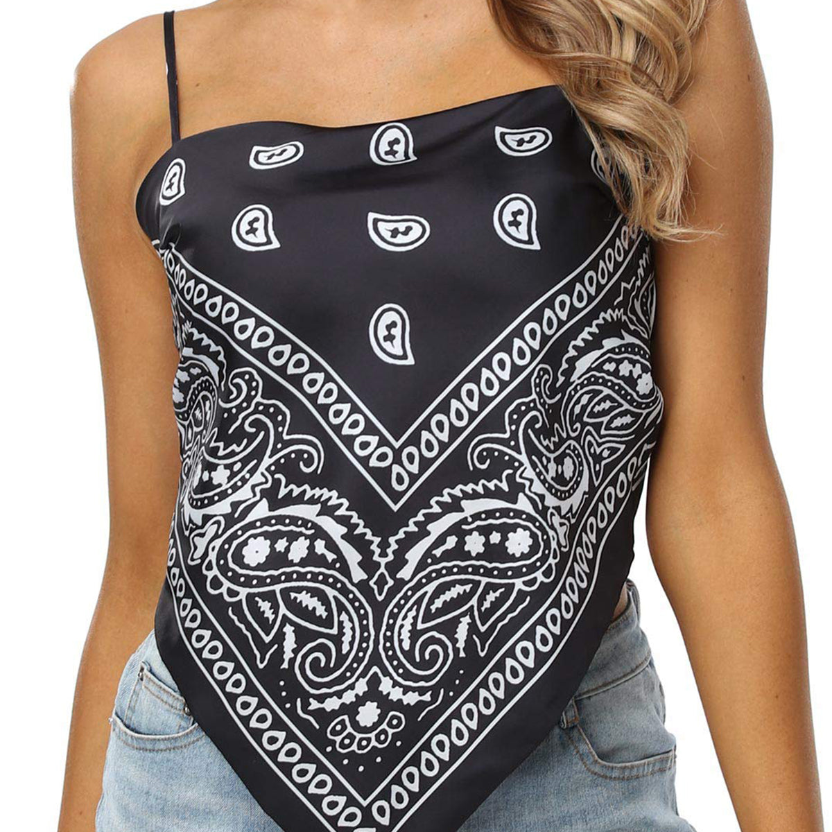 Paisley Cami Tie-Back Top