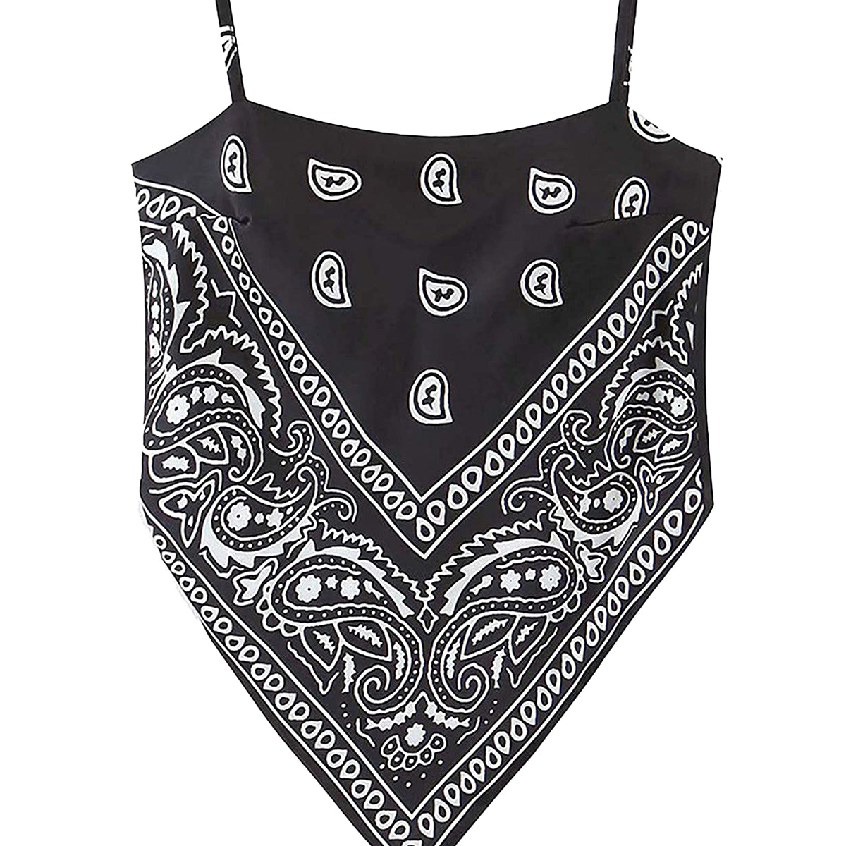 Paisley Cami Tie-Back Top