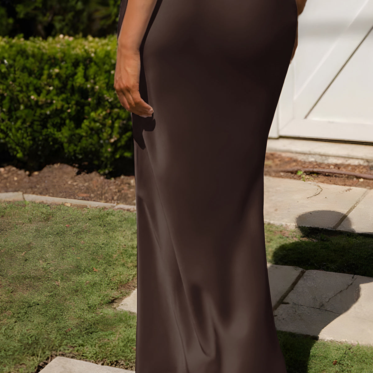 Satin A-Line Maxi Skirt
