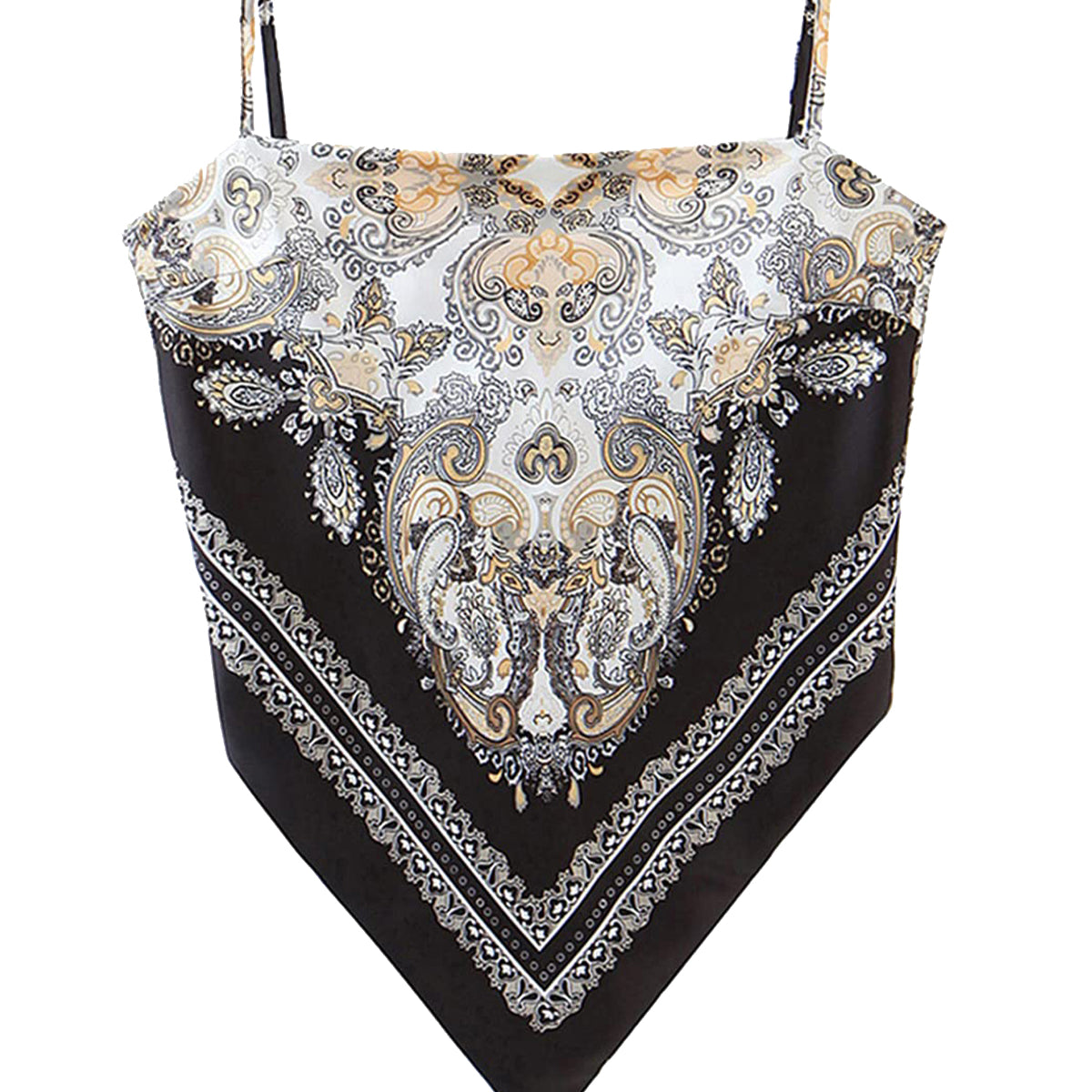 Paisley Cami Tie-Back Top