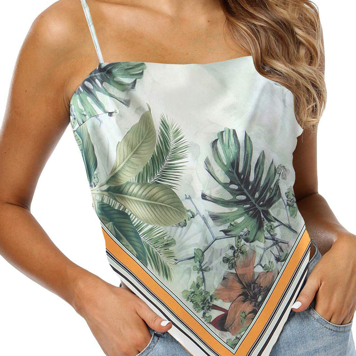 Paisley Cami Tie-Back Top