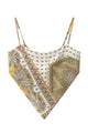 Paisley Bandana Tie-Back Top