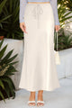 Satin Drawstring Maxi Skirt