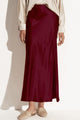 Sleek Satin Side Split Maxi Skirt