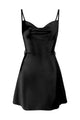 Satin Tie-Waist Mini Dress