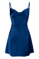 Satin Tie-Waist Mini Dress