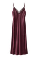Lace Trim Satin Slip Dress