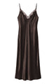 Lace Trim Satin Slip Dress