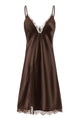 Eyelash Lace Satin Slip Dress