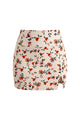 High Waisted Side Slit Mini Skort with Built-In Shorts