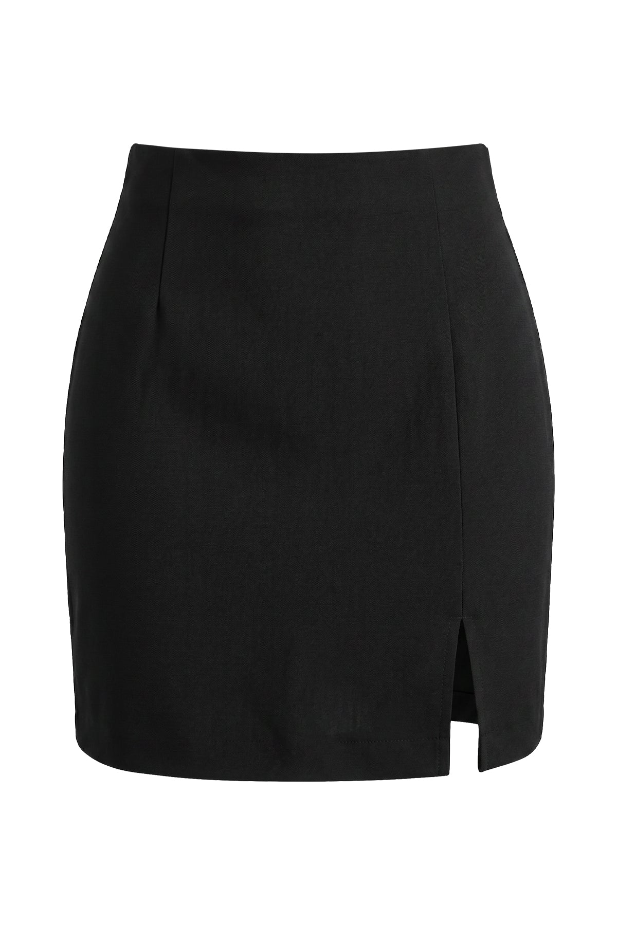 High-Waisted Split Mini Skirt