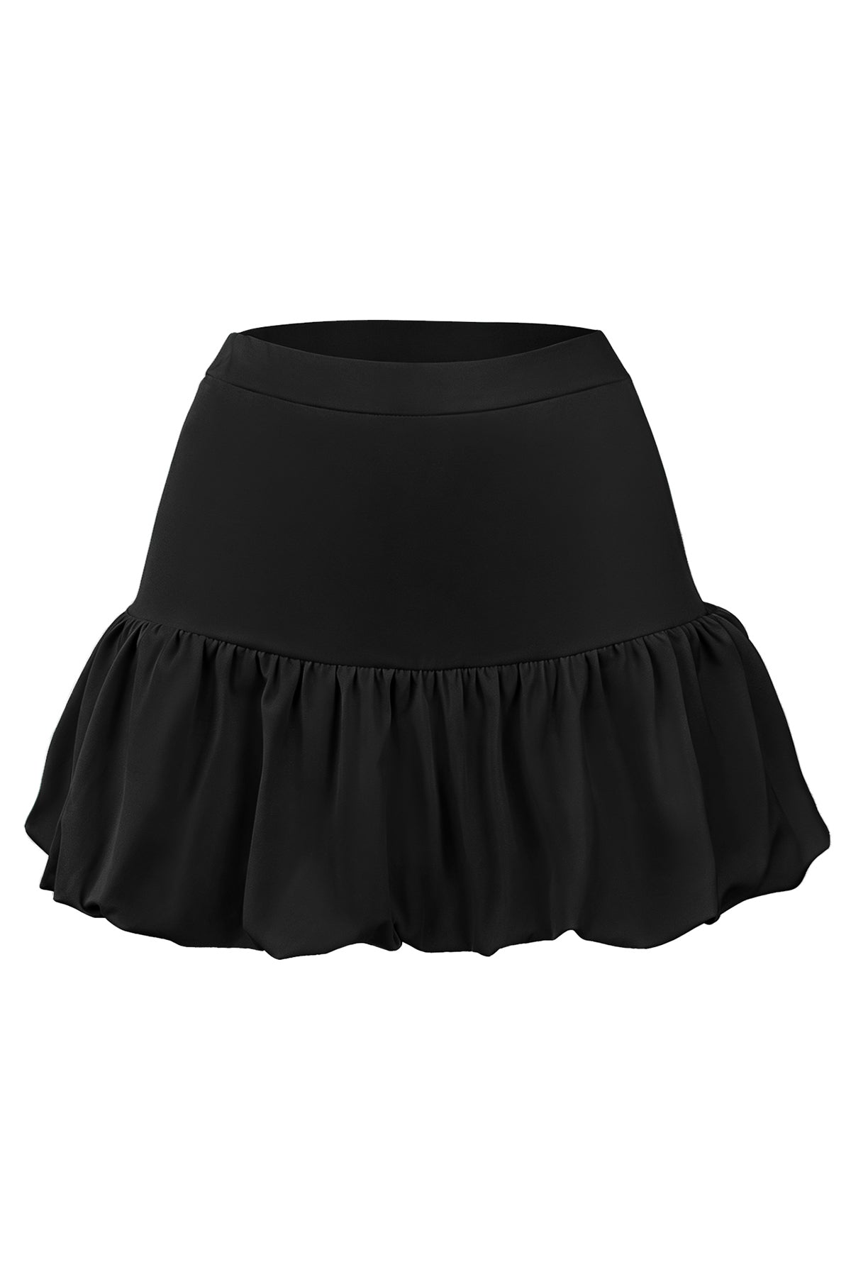 Drop-Waist Bubble Mini Skirt