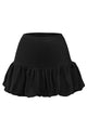 Drop-Waist Bubble Mini Skirt