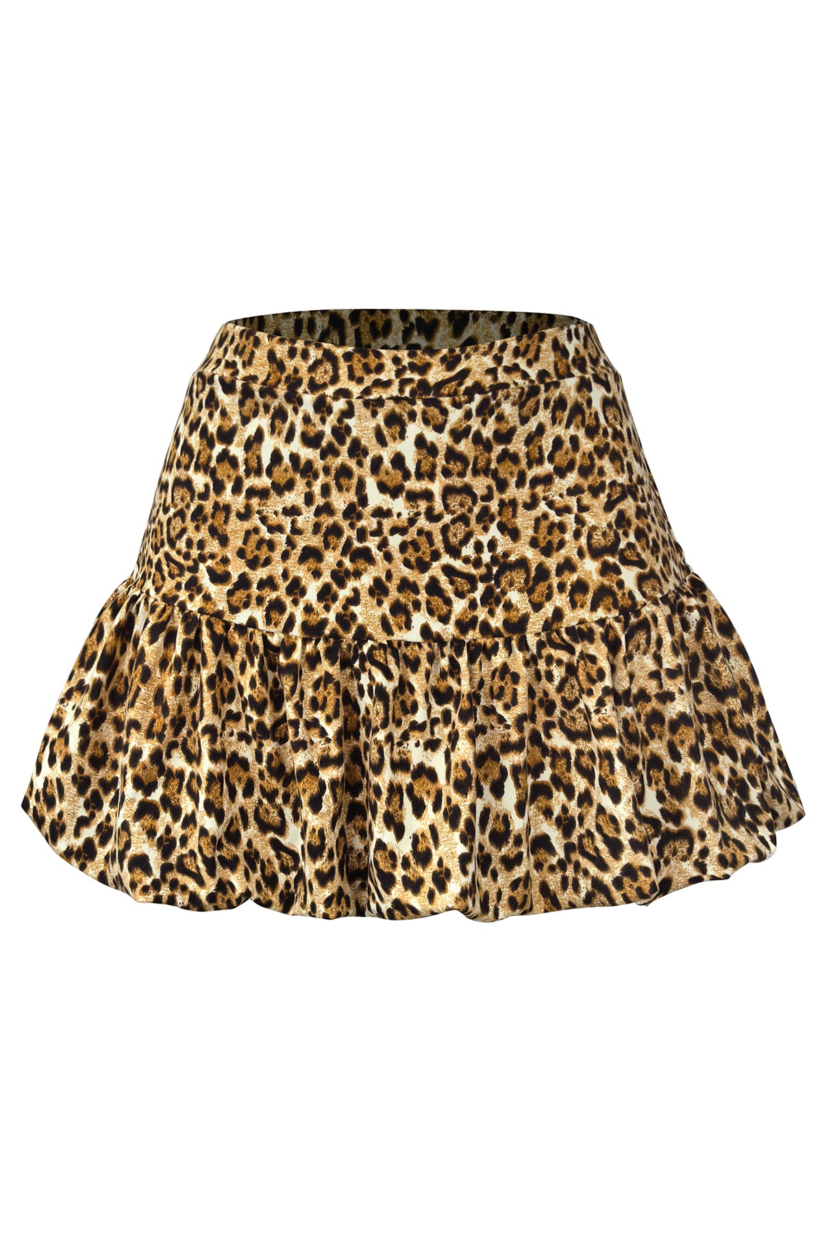 Drop-Waist Bubble Mini Skirt