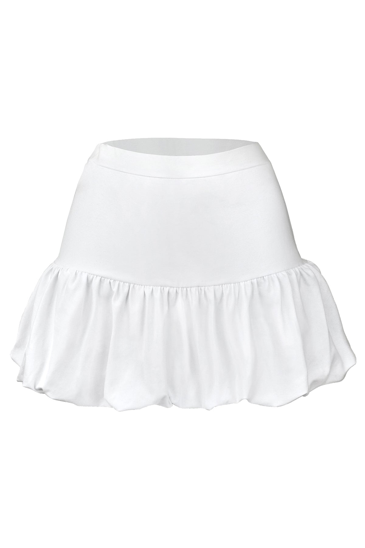 Drop-Waist Bubble Mini Skirt
