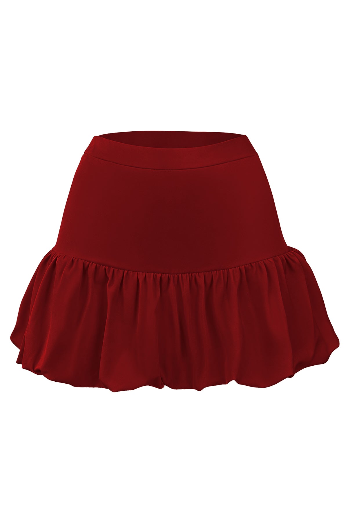 Drop-Waist Bubble Mini Skirt