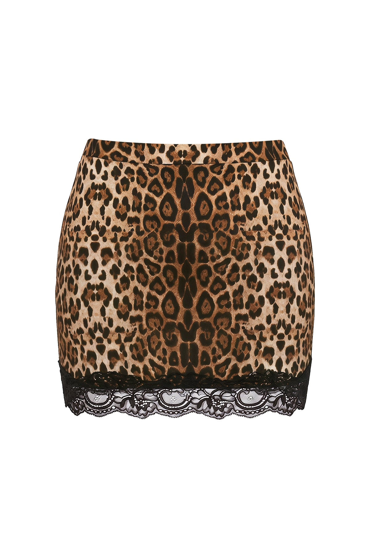 High Waisted Lace Trim Bodycon Mini Skort with Built-In Shorts