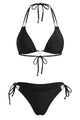 Pearl Embellished Halter String Bikini Set