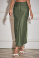 Satin Drawstring Maxi Skirt