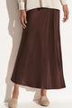 Sleek Satin Side Split Maxi Skirt
