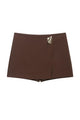 Asymmetric Wrap Mini Skort