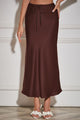 Satin Drawstring Maxi Skirt