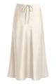 Satin Drawstring Maxi Skirt