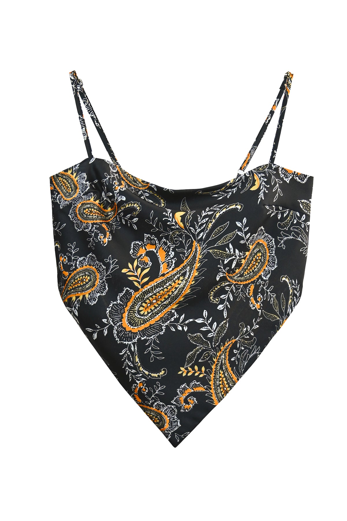 Paisley Bandana Tie-Back Top