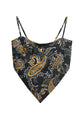 Paisley Bandana Tie-Back Top