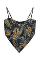 Paisley Bandana Tie-Back Top