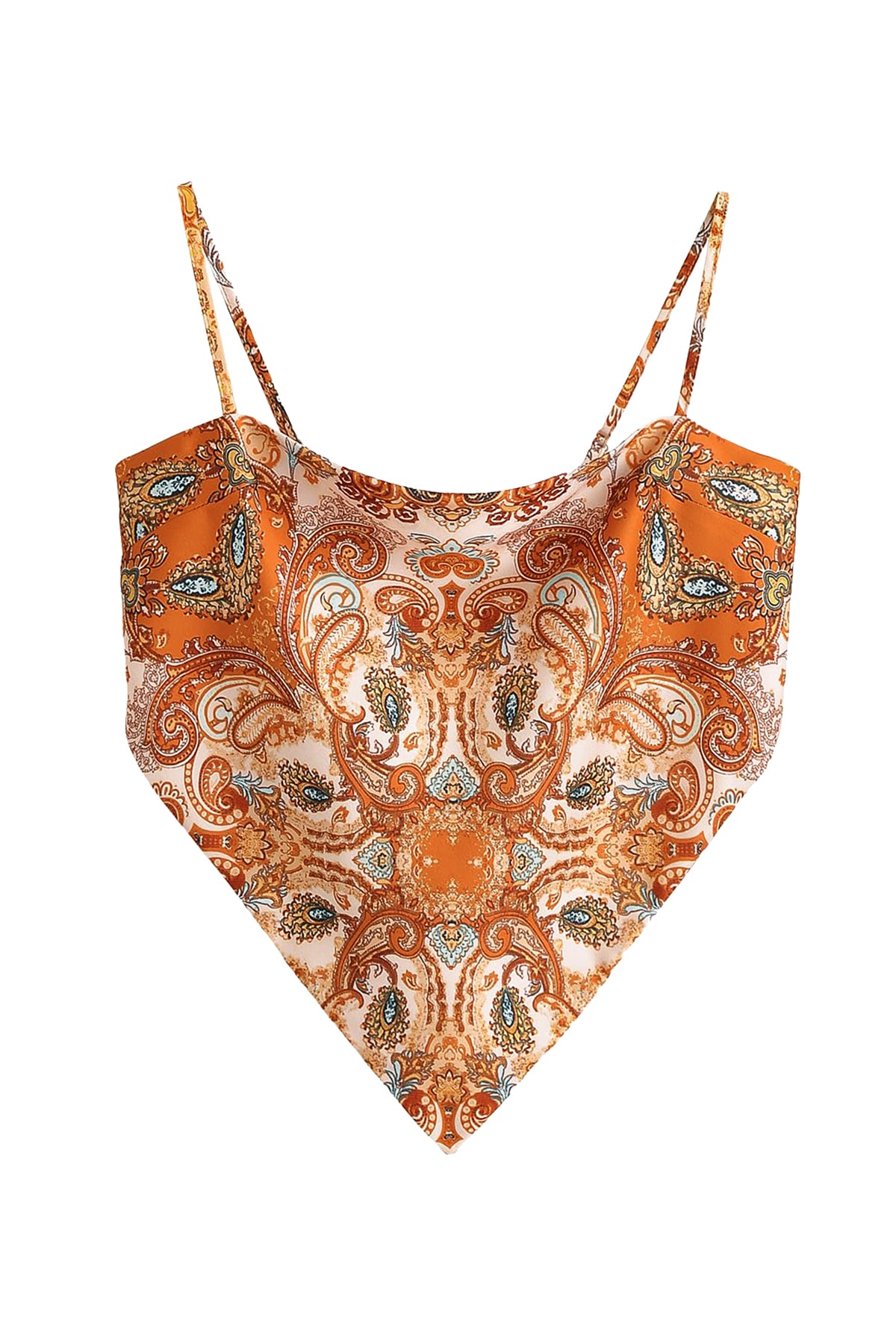 Paisley Bandana Tie-Back Top